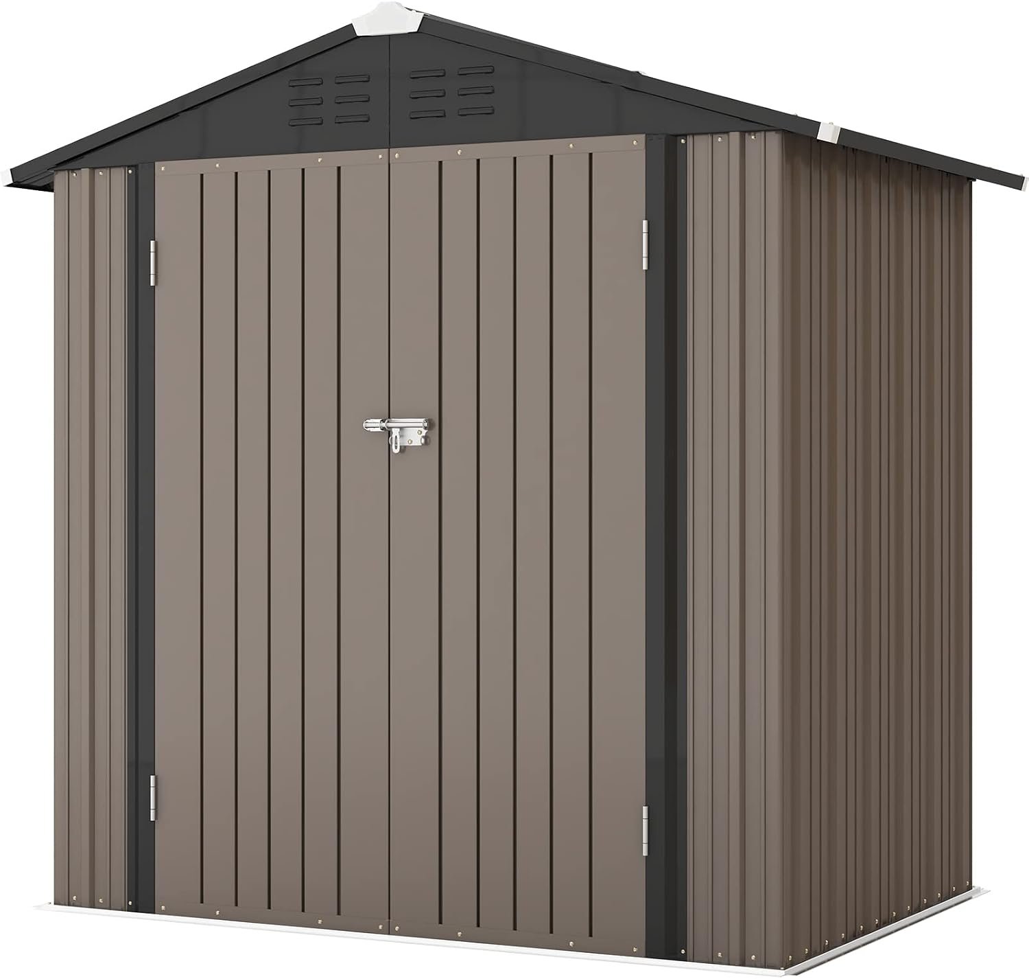 6 x 4 FT Outdoor Metal Storage Shed with Lockable Door and Ventilation 6 x 4 FT Outdoor Metal Storage Shed with Lockable Door and Ventilation - Image 1