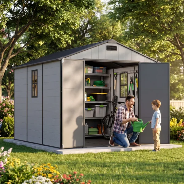 Patiowell 10x8 Metal Shed with Windows