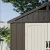 Kick-it 8x10 Plastic Storage Shed with Floor, Brown
