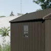 Kick-it 8x10 Plastic Storage Shed with Floor, Brown